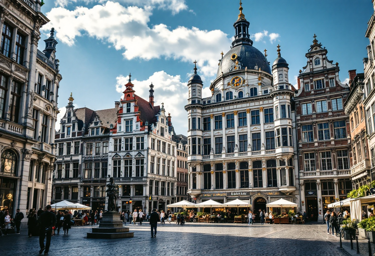 Panorama di Bruxelles con storia e modernità