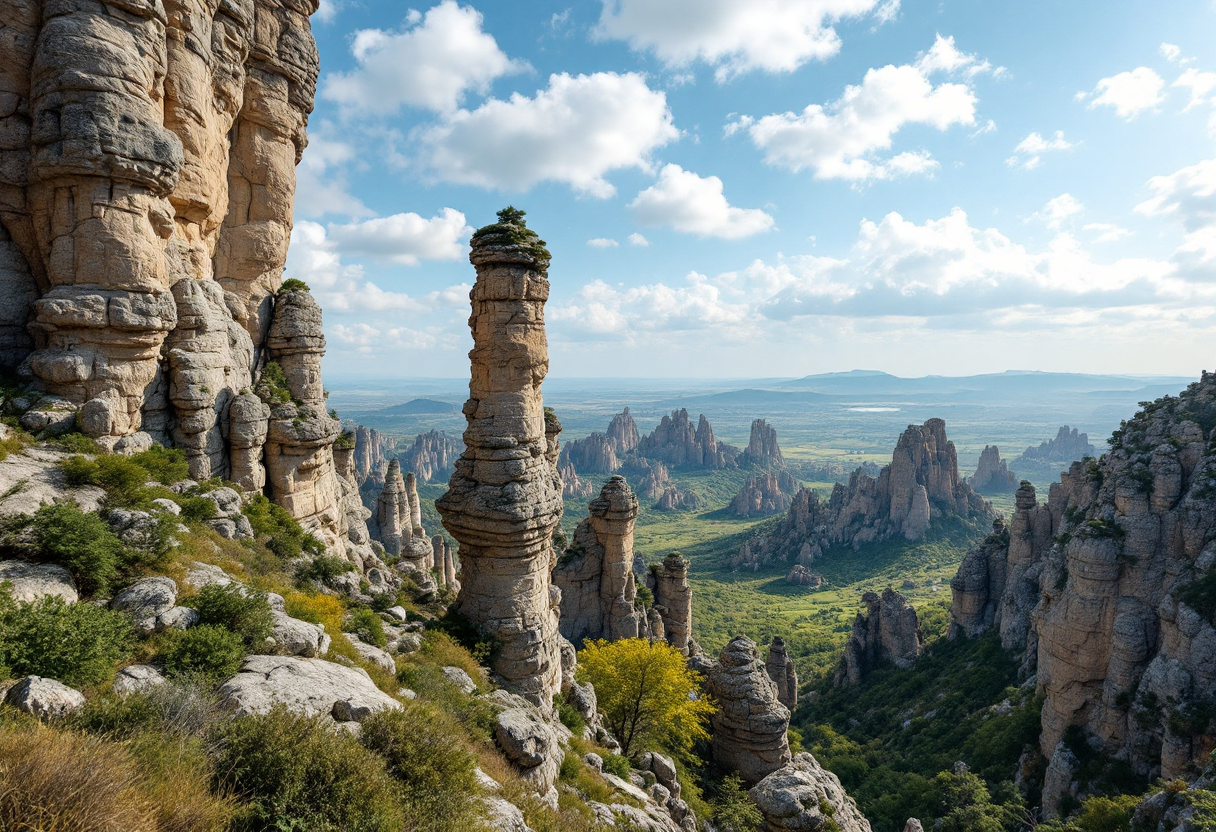 Vista panoramica di un sito UNESCO iconico