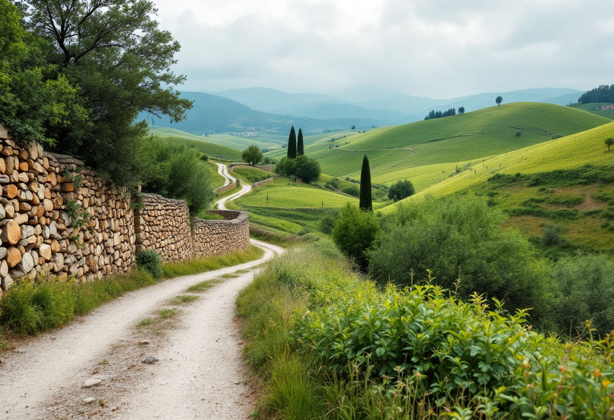 Panorama della Via Peuceta tra Puglia e Basilicata