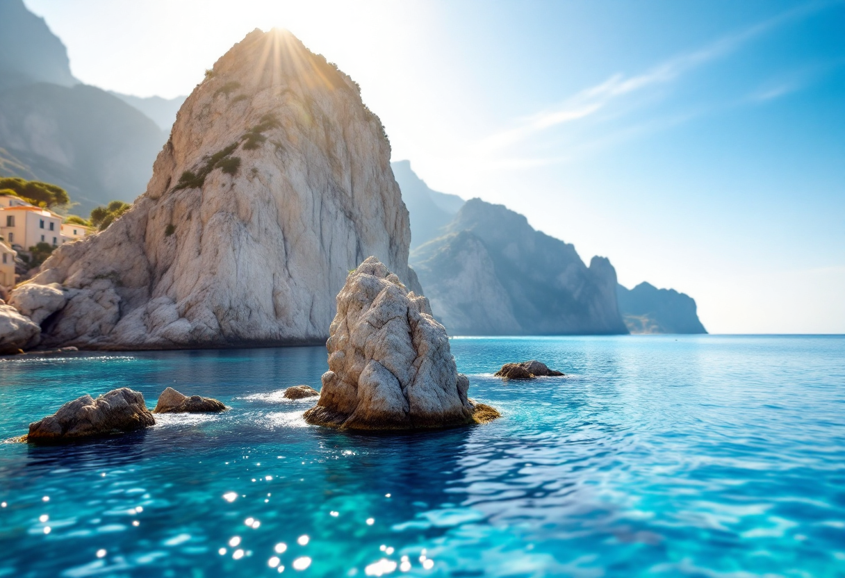 Vista dei Faraglioni di Capri con un focus sul turismo sostenibile