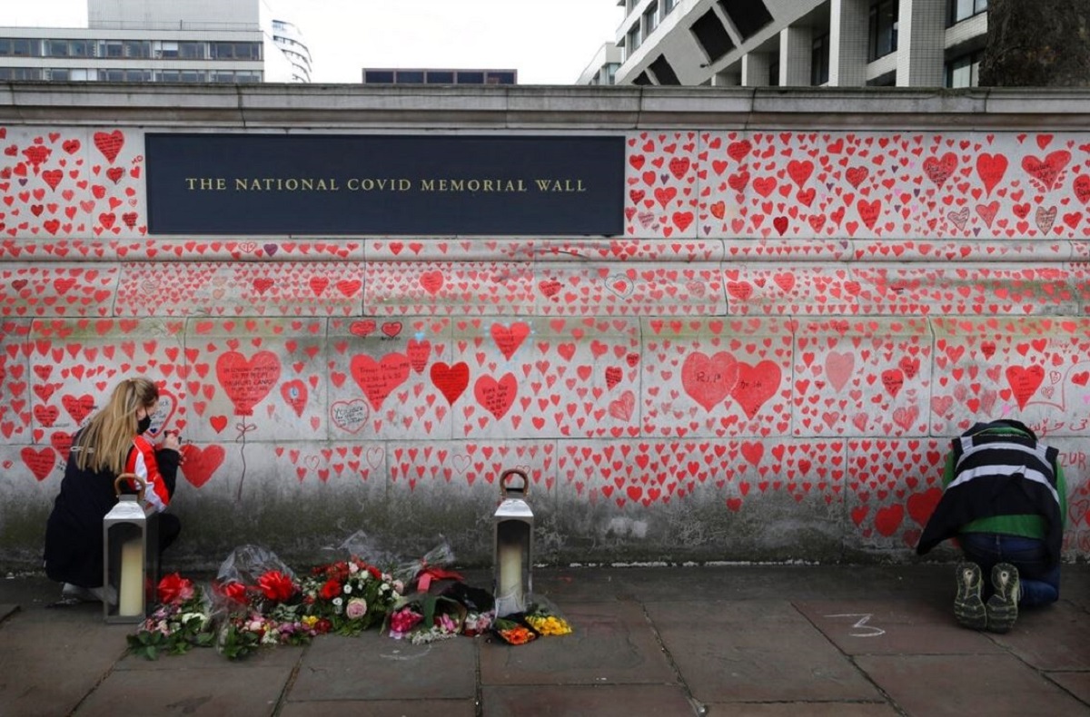 Muro de la memoria de Londres para las víctimas de Covid