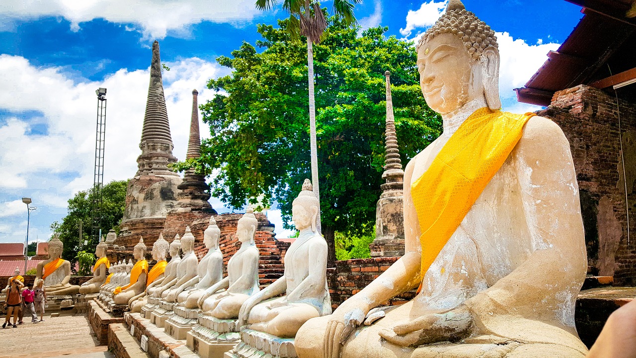 Dentro del antiguo reino de Ayutthaya, Tailandia