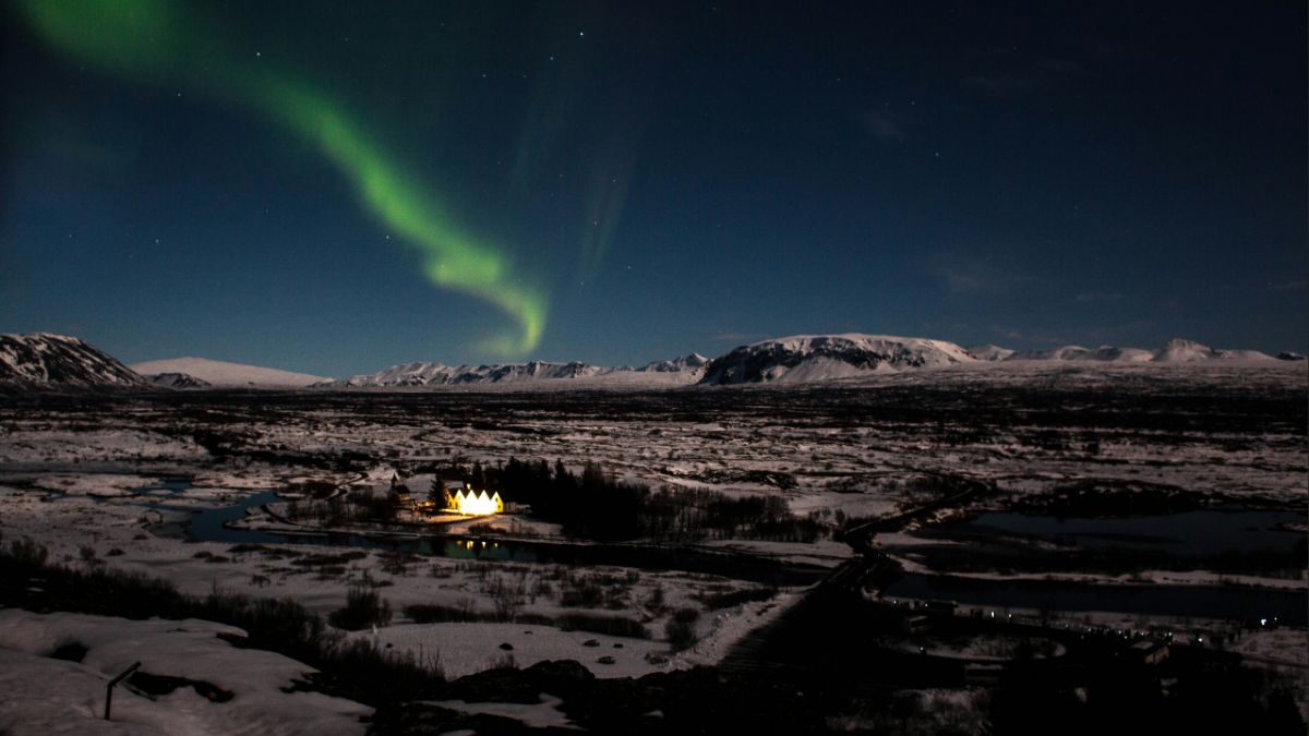 Bancos de Bodø, donde se puede admirar la aurora boreal