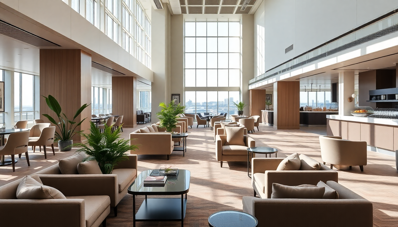 Descubre el lujoso lounge de Capital One en el aeropuerto JFK que redefine tu experiencia de viaje