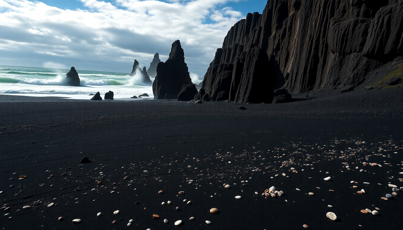 Descubre la enigmática playa negra de Reynisfjara en Islandia