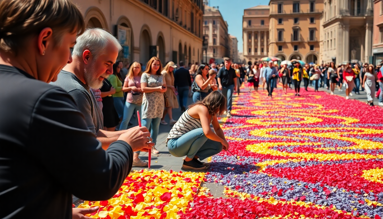 Descubre la infiorata: un viaje sensorial en la ciudad eterna