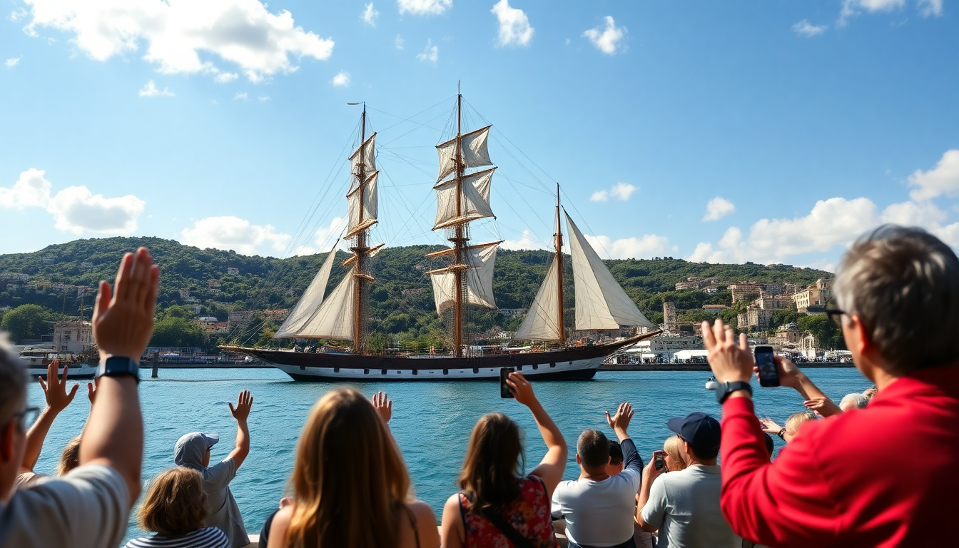 El regreso del Amerigo Vespucci a La Spezia: un evento histórico que celebra la tradición marítima