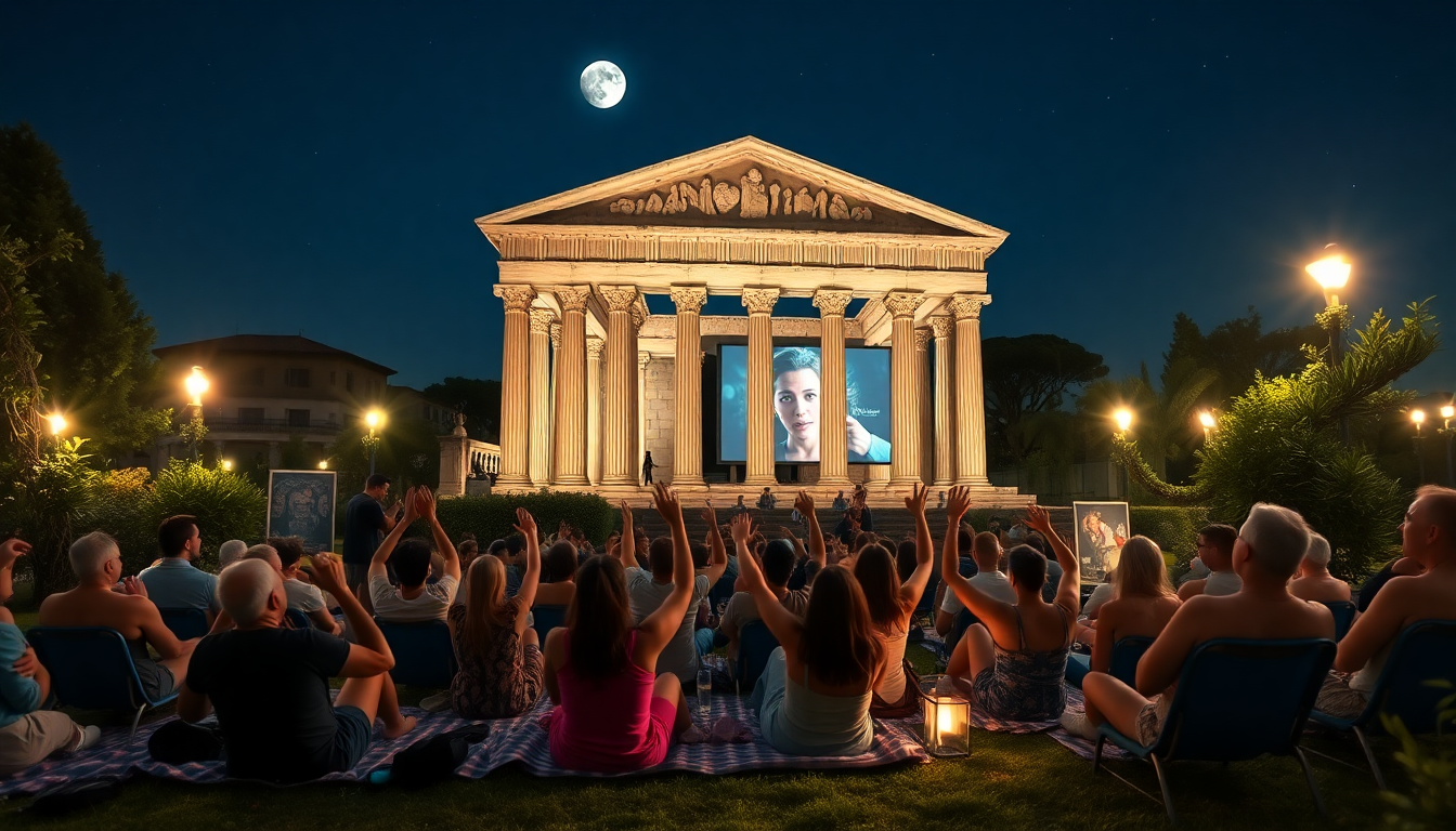 Cine bajo las estrellas en el corazón de Roma: magia y cultura