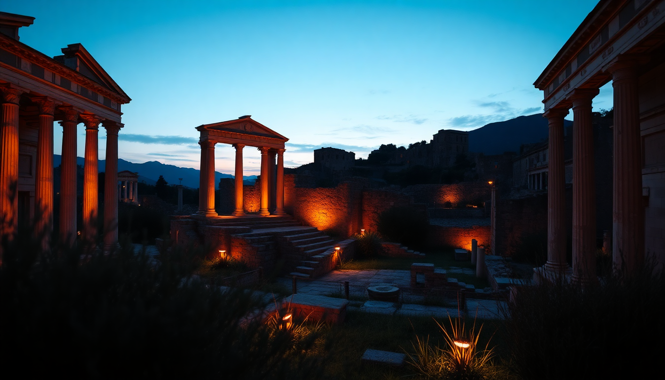 Descubre la magia de los sitios arqueológicos italianos por la noche