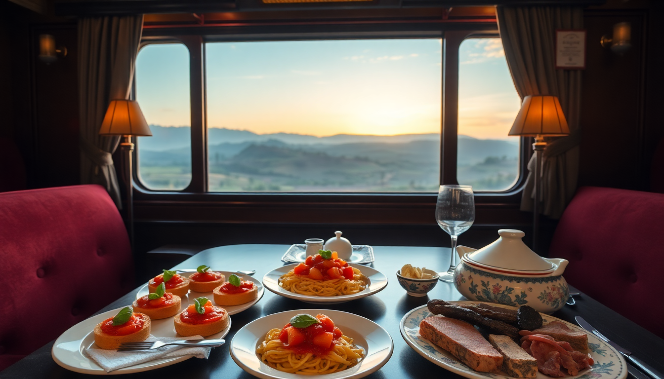 Esperienze culinarie indimenticabili a bordo dei treni turistici italiani