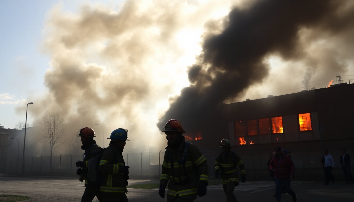 Incendio in una fabbrica a Napoli provoca evacuazioni