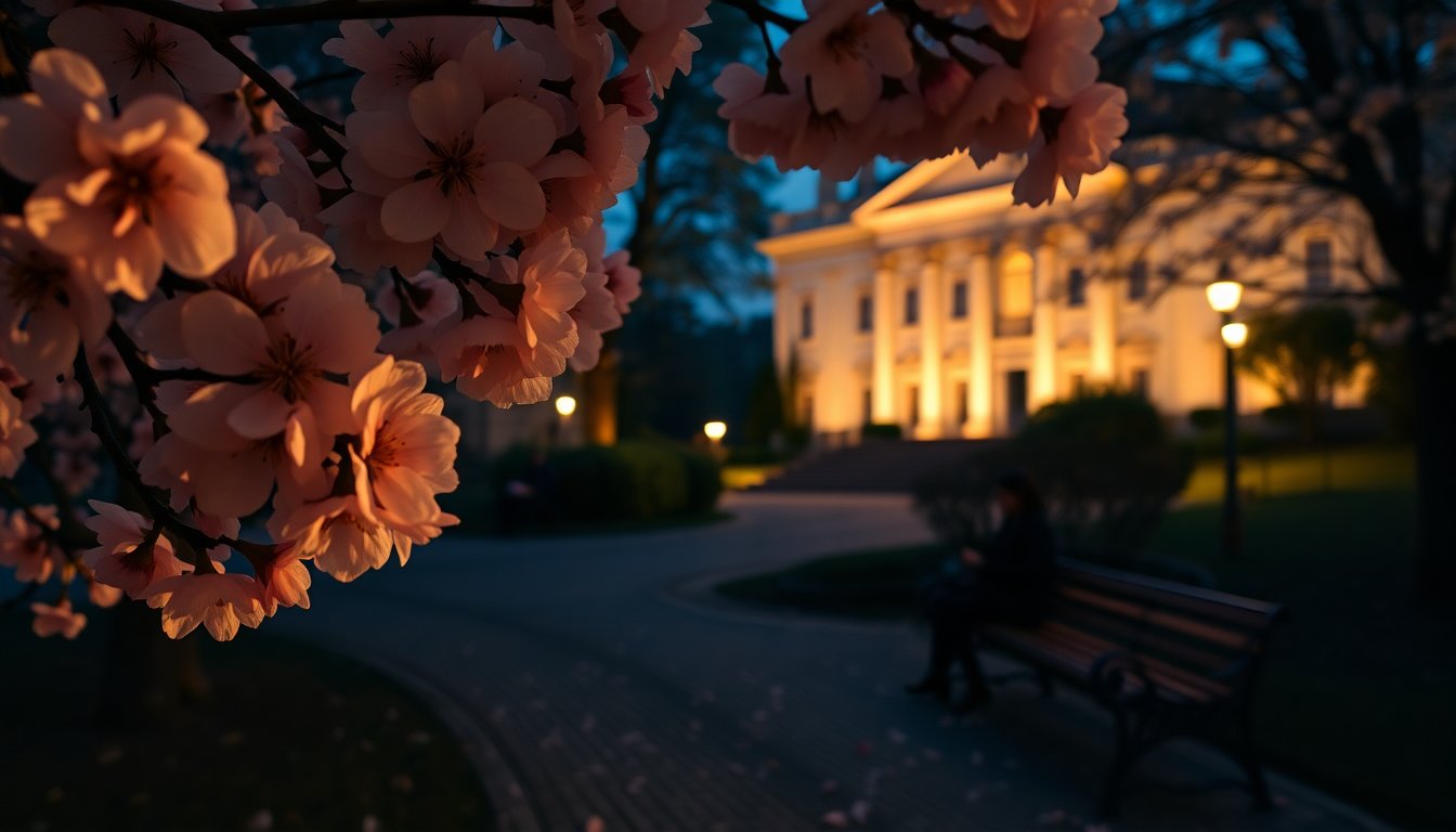 Cerezos en flor en la Reggia di Venaria: aperturas nocturnas y programación especial