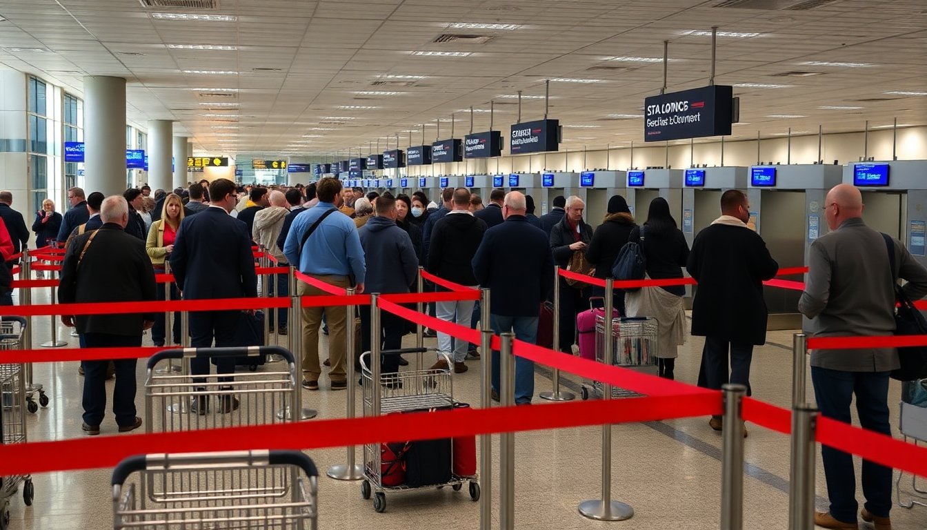 TSA y aeropuertos enfrentan colas de horas por falta de personal durante el cierre parcial