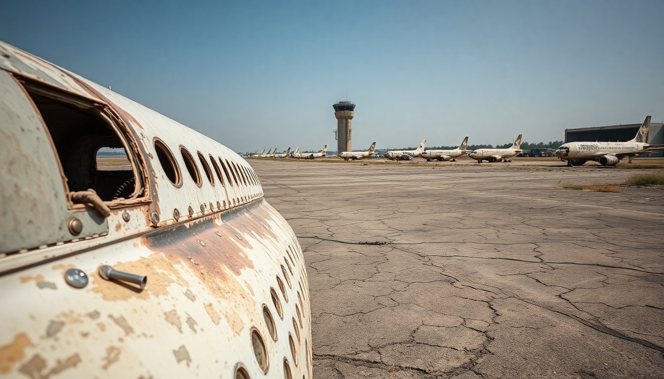 Venta de aviones ‘dañados por la guerra’ en el aeropuerto de Trípoli