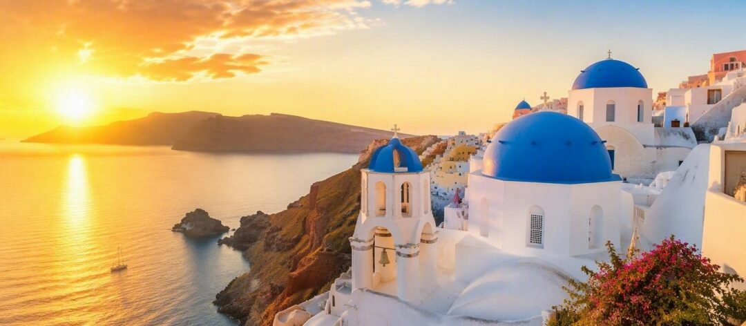 Santorini brilla con sol garantizado: los destinos con el mejor clima esta semana