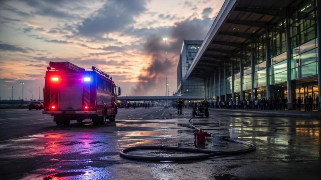 Incidente de fuego en la Terminal 2 del aeropuerto Murtala Muhammed en Lagos