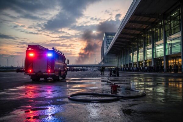 Incidente de fuego en la Terminal 2 del aeropuerto Murtala Muhammed en Lagos