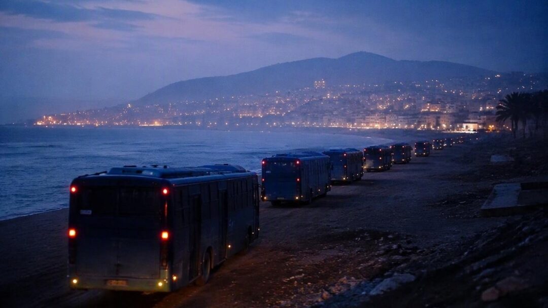 Policía de Ceuta traslada a cientos de migrantes de Benítez