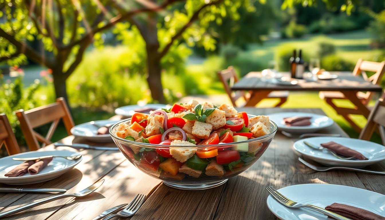 Delicious Tuscan panzanella salad for summer gatherings