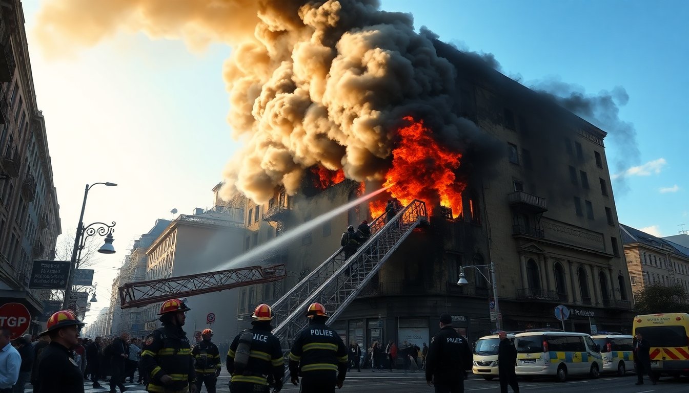 Fire in downtown building causes major damage and evacuations