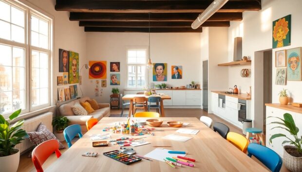 transforming a new apartment into a creative sanctuary for an artist and her daughter python 1759487267