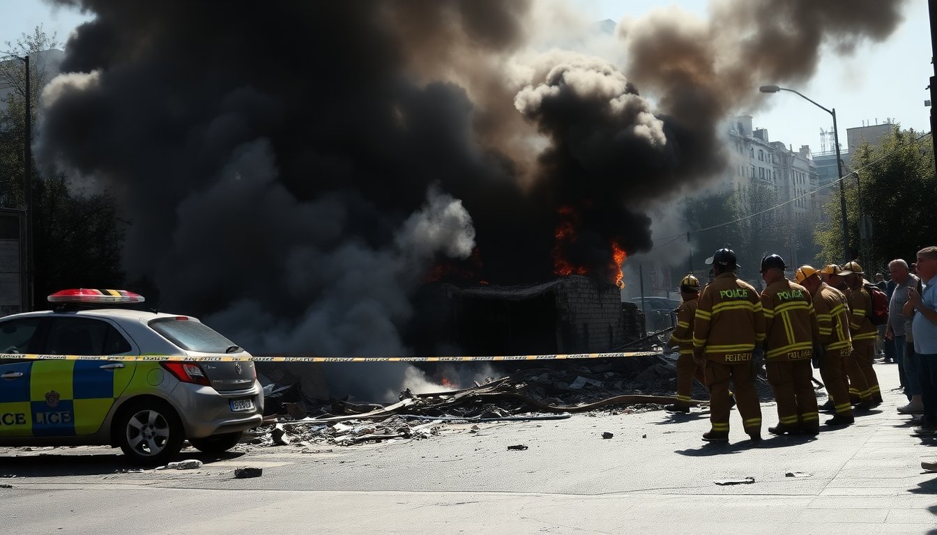 Explosion in downtown area causes chaos and destruction