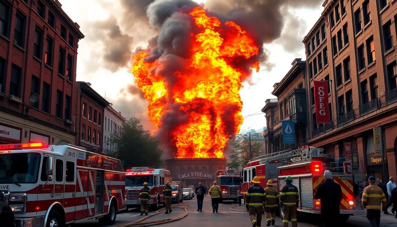 Major fire in downtown: emergency services respond swiftly