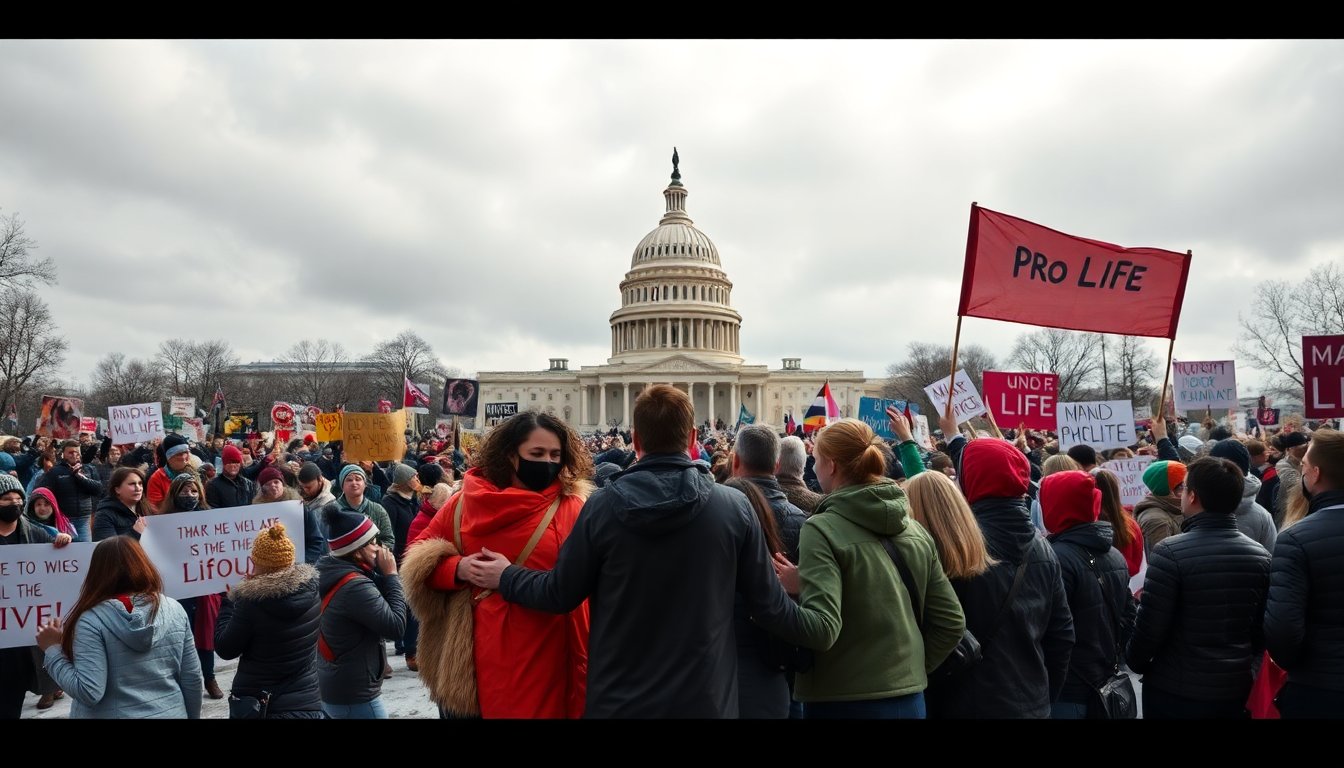 “Conservative Influencers Unite with Youth Activists at March for Life Rally”