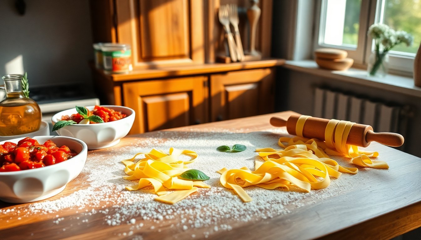 Exploring the art of making traditional Italian pasta at home