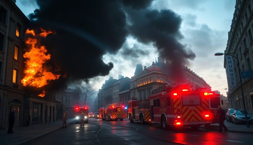 fire engulfs buildings in downtown causing mass evacuations 1768071201