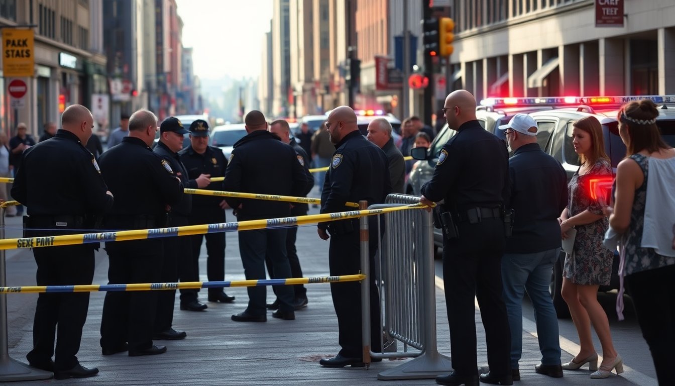 Gunfire erupts in city center, two victims hospitalized