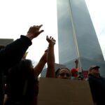 kristi noems world trade center press conference ignites protests 1767956034