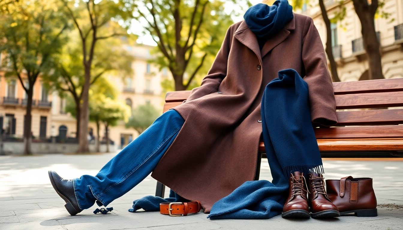 Stylish ways to wear blue and brown together