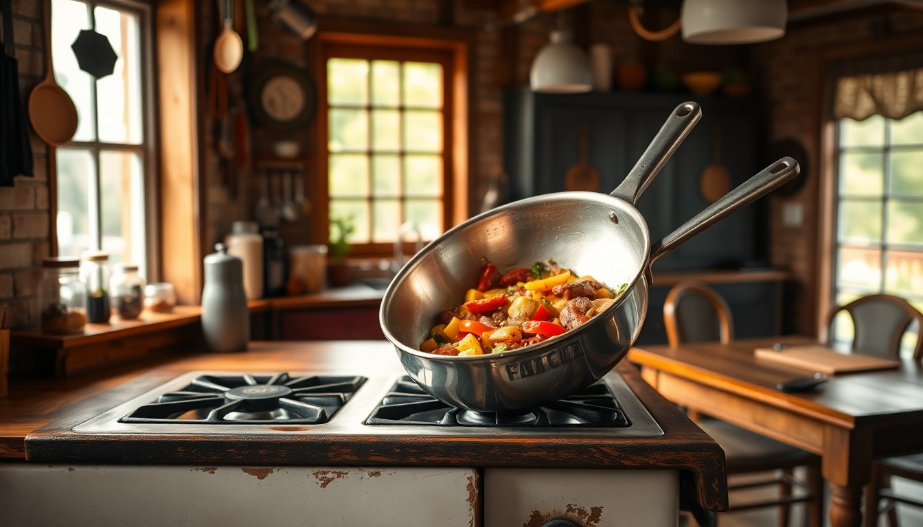 The journey from a tilted stove to an innovative frying pan solution