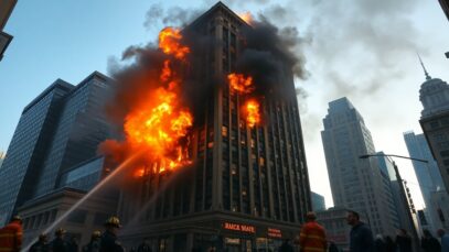 urgent update fire spreads rapidly in city center 1767916403