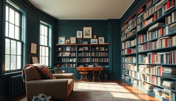 inside alison piepmeyers book filled brooklyn brownstone with dramatic paint 1772005868