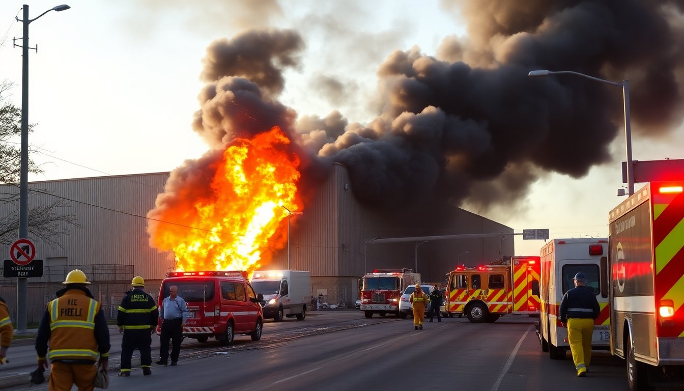 Riverton blast: warehouse explosion disrupts downtown traffic and services