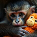 viral baby macaque punch finds comfort in a stuffed toy and new connections 1771523628