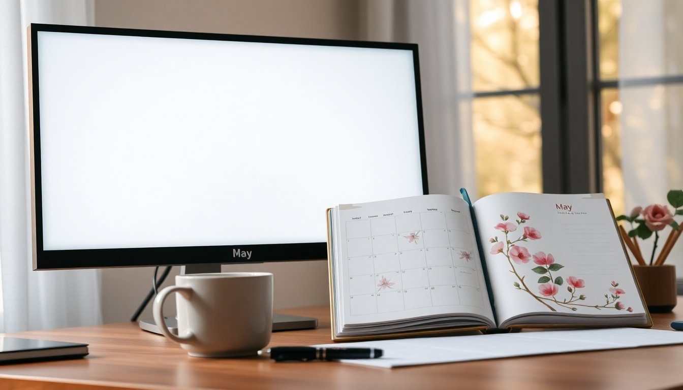 Downloadable May 2026 desktop calendar backgrounds and planner picks