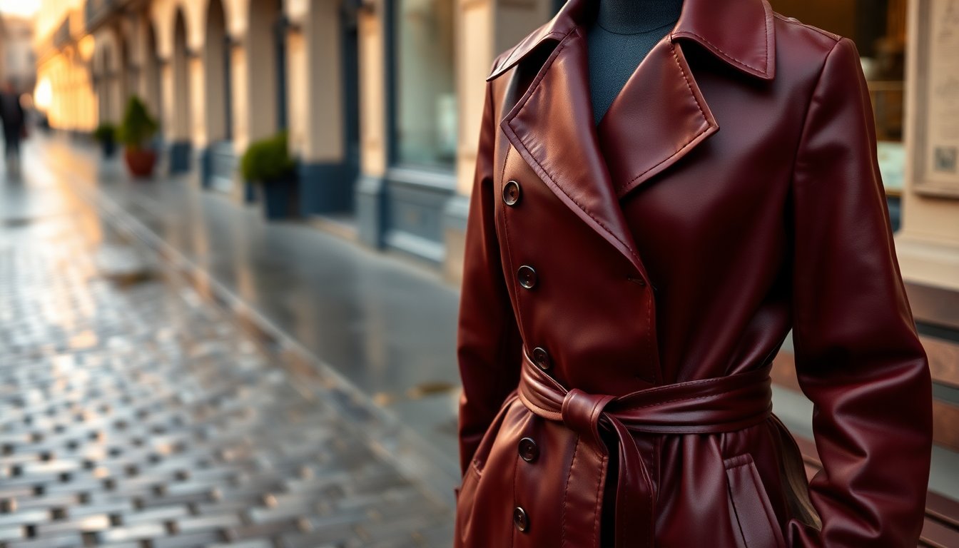 How a burgundy leather trench refreshes your spring wardrobe