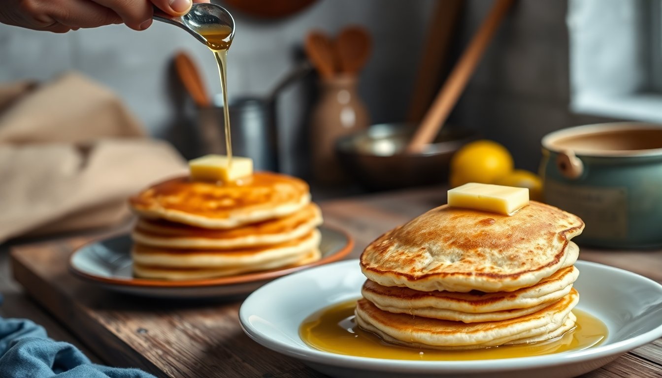 How to make salted butter pancakes with malted milk and ghee