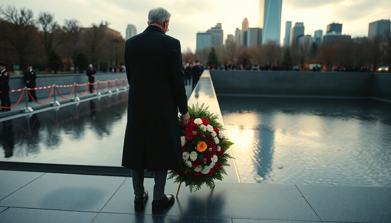 King Charles and Queen Camilla lay wreath at the 9/11 Memorial during state visit