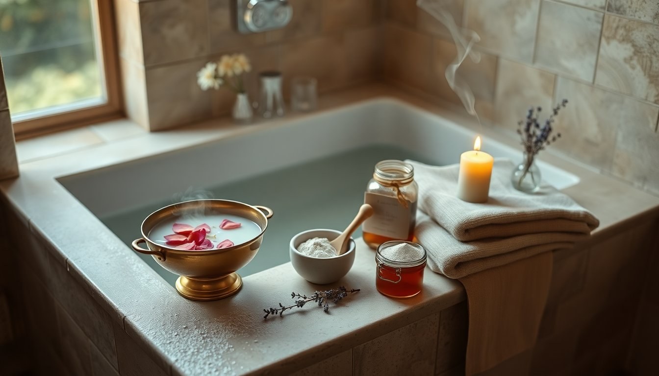 Ancient bathing rituals for glowing skin and calm mind