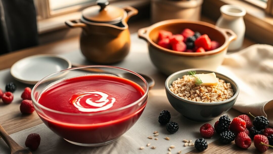 Danish red fruit soup and savory barley porridge recipe guide