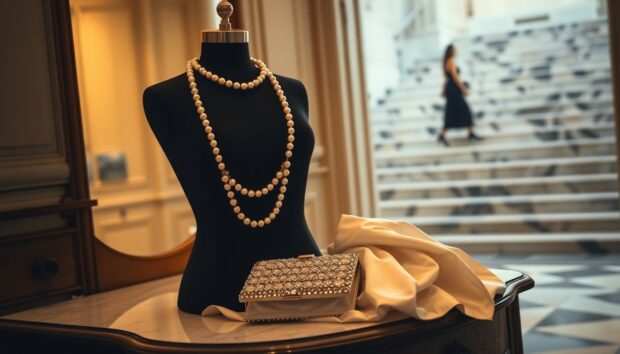 Emily Blunt's Mikimoto body necklace anchors a bold Met Gala look