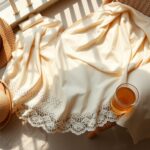 How to wear a lace-trim silk skirt this summer