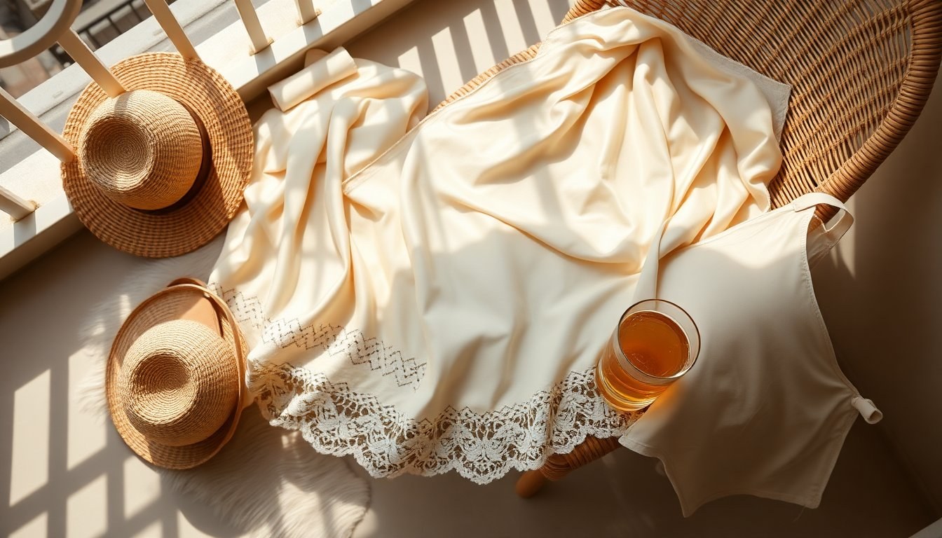 How to wear a lace-trim silk skirt this summer