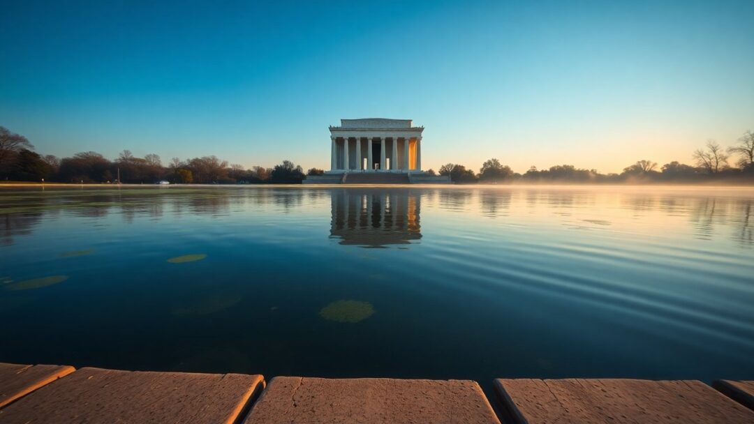 Lincoln Memorial Reflecting Pool Struggles with Algae and Peeling Paint