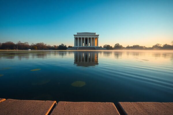Lincoln Memorial Reflecting Pool Struggles with Algae and Peeling Paint
