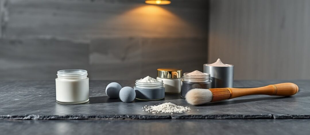 P-shine style manicure using buffers, mineral paste, and powders for a natural glow